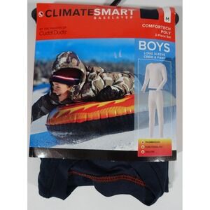 ClimateSmart Cuddl Duds Boys M 8/10 Navy Base Layer Set Comfortech CD8417505
